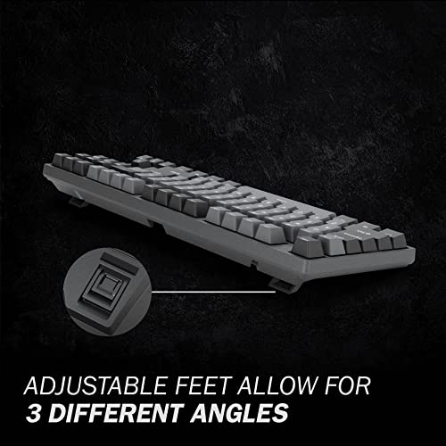 Durgod Taurus K320 Tkl Mechanical Gaming Keyboard - 87 Keys - Double Shot Pbt Cherry Blue / Space Grey #TOP3