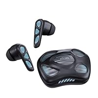 pTron Zenbuds Nova w/ 40ms Low-Latency Gaming, 55Hrs Playtime, Dual HD Mic &amp; TruTalk AI-ENC Calls, App Support, Pristine Sound, V5.4 Bluetooth Headphones, RGB Lights, Voice Assistant, IPX5 (Black)