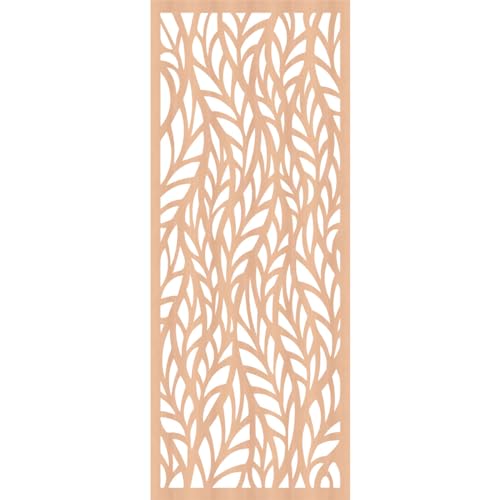 Image of Ortonville Decorative Pierced Fretwork Wood Wall Panels, 21 3 /8 inchW x 54 3 /8 inchH x 3 /8 inchT, Alder