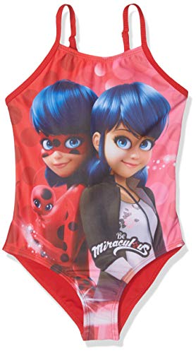 Mädchen Bikini mit Fotodruck Badeanzug 2-teilig mit Spaghettiträgern für Kinder Rot 104