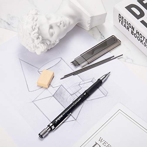 Jovitec 21 Pieces 2.0 Mm Mechanical Pencil Set, 9 Pieces Automatic Pencils And 12 Cases Refills (Color And Black) For Draft Drawing, Writing, Crafting, Art Sketching #TOP5
