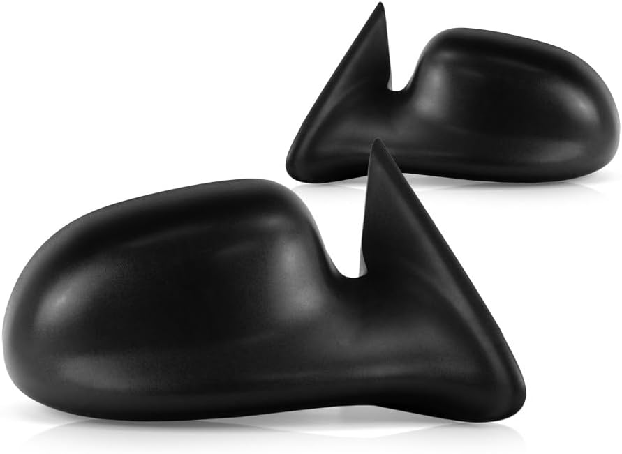 For Dodge Dakota 1997-2004 Door Mirror Driver and Passenger Side | Pair | Manual | Non-Heated | Textured | Replacement For 55154847AD, 55154846AE | CH1320174, CH1321174