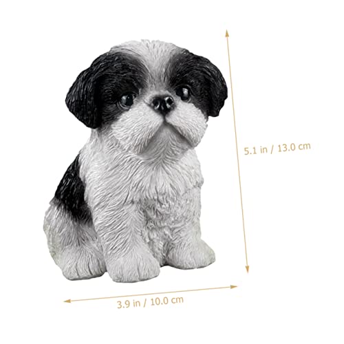 Figura de Perro Shih Tzu de Resina 13x13x10 cm Decoración Hogar miniatura 4