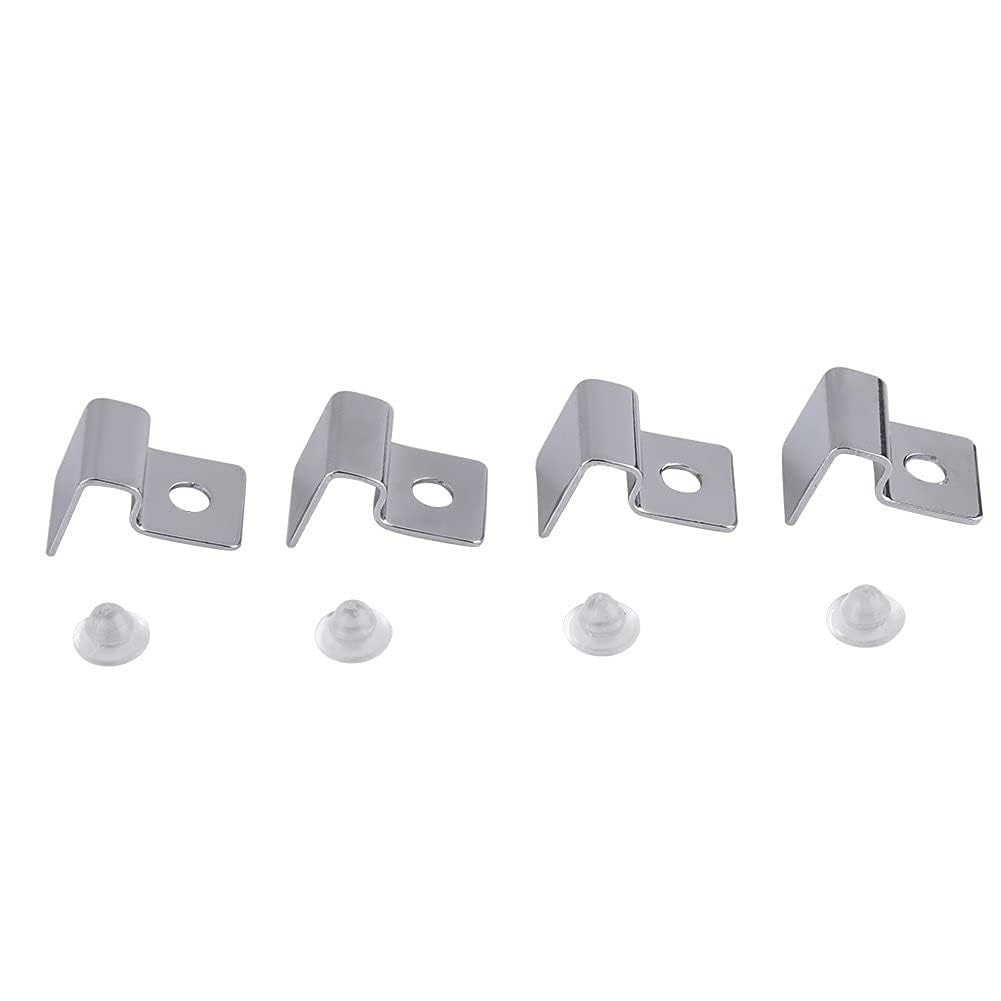 4 Taille 4 PCS/Set Aquarium Verre Couvercle Clip Support en Acier Inoxydable pour Fish Tank Couvercle en Verre avec Gel De Silice Tapis