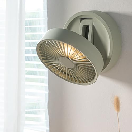 Ventilateur pliable rechargeable USB avec affichage numérique et veilleuse intégrée - 5