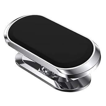 Universal Magnetic Phone Holder, 360° Rotation, Car Dashboard Mount, Wall & Desk Stand with Metal Plate