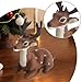 Fancyes Christmas Simulation Deer Decor Elk Figurine Charm Centerpieces Animal Reindeer Ornament Christmas Decor for