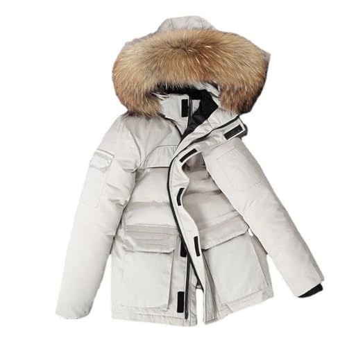 Doudoune courte pour homme avec col à revers épais pour l'hiver