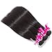 Subella Brazilian Straight Hair 3 Bundles Grade 10A Virgin Unprocessed Brazilian Straight Human Hair Weave Bundles Natural Black Color (16 18 20inch)