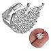 Flame Shape Teeth Grill: Rhinestone Hip Hop Tooth Jewelry Fashionable Tooth Cap Shiny Unique Teeth Grill For Parties Performances