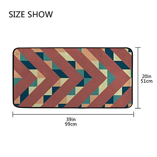 Alfombra de cocina lavable a máquina, antideslizante e impermeable colorida de 39x20" 5