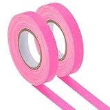 PATIKIL Leuchtendes Gafferband im Dunkeln, 0,4 Zoll x 65,6 Fuß farbiges Baumwoll Leuchtband Marker fluoreszierendes Leuchtband Aufkleber für Partydekorationen, Pink