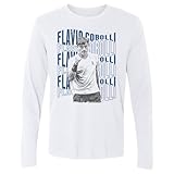 500 LEVEL Flavio Cobolli Psychedelic Name Long Sleeve Shirt (White, Small)