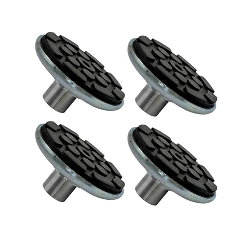 Image of 4 Car Lift Rubber Tray Heightening Feet Plus High Leg Pads Shaft Diameter 35mm (Round Single Hole Tray)