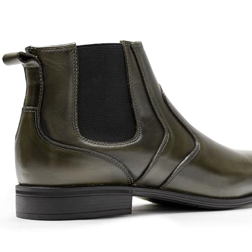 Image of Holy dove Chelsea Boots Men - Genuine Leather,Chelsea Boots for Men with Side Zipper, Casual Slip-On Ankle Boots, Chukka & Oxford Style Dress Boots