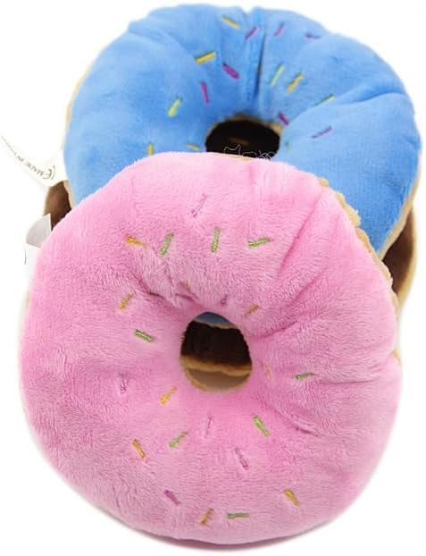 Set 2 Juguetes Mordibles Donut Azul para Perro miniatura 4