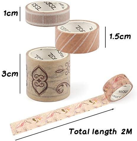 SallyFashion Washi Tape, 20 Rolls Dekorative Tape Scrapbook Tape for DIY Crafts Gift Wrapping Festivals Party Decoration