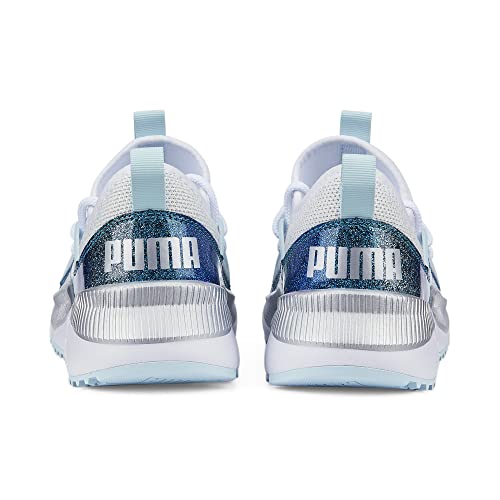PUMA Puma Pacer Future Allure Sneaker, White-Light Aqua, 4.5 US Unisex Big Kid
