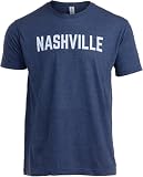 Nashville, Tennessee City Pride Modern Fit T-Shirt for Men Women - (Navy,L)