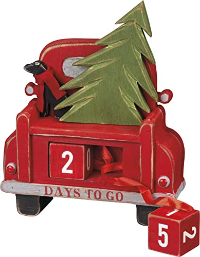 Primitives-by-Kathy-Christmas-Countdown-Blocks-Carved-Truck Primitives by Kathy Christmas Countdown Blocks Carved Truck