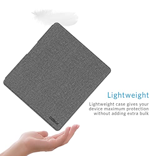 Image of CoBak Case for Kindle Scribe - All New PU Leather Cover with Auto Sleep Wake Feature for Kindle Scribe 10.2 inch 2022 & 2024 Released with Pen Holder,Gray