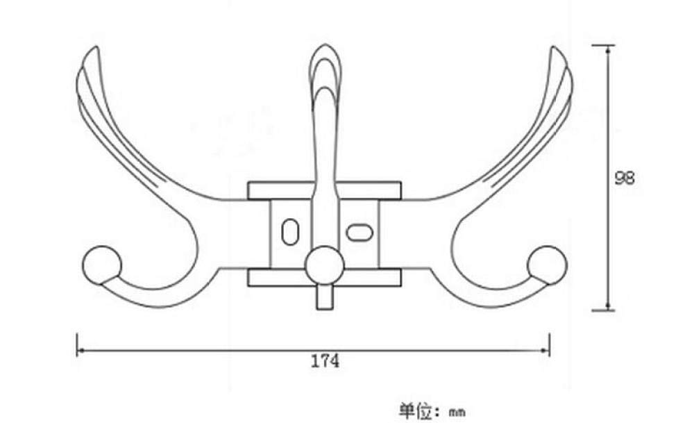 Selbstklebende Haken, Retro-Haken, einzelner Kleiderhaken, antiker einzelner Kleiderhaken, antiker Kleiderhaken, Kleiderhaken, Handtuchhalter, Messingkonstruktion, Badezimmer-Hardware, Küchenhaken, Ba