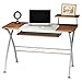 Mayline 972MEC Eastwinds Vision Computer Desk, 47-1/4w x 27d x 34h, Med Cherry with White Glass