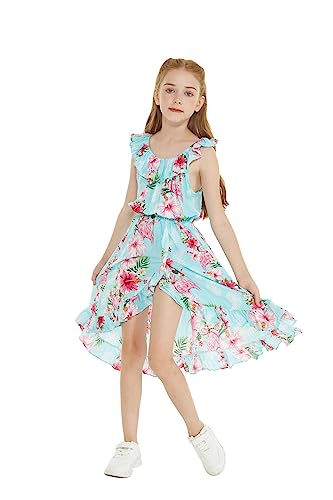 Girl Ruffle Wrap Hawaiian Luau Dress in Rafelsia
