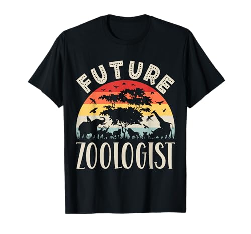 Retro Future Zoologist Animal Lover Zoology Funny Zoo Keeper T-Shirt