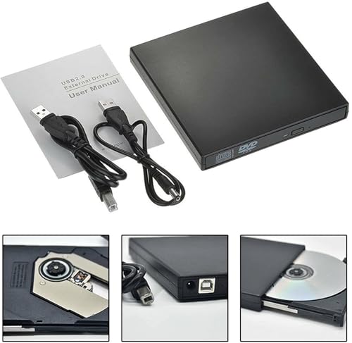 Lectora Externa CD/DVD USB 2.0 Slim Negra miniatura 7