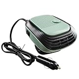 Car Heater, 12V 120W 2 in 1 Adjustable Heating & Cooling Fan, That Plug Into Cigarette Lighter Portable Heater, 360° Rotatable Windshield Defogger Defroster for Most Cars (Green)