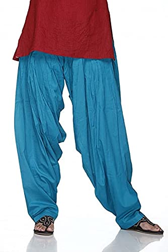 Selection Patiala Salwar, Harem Pants, Yoga Pilates Pants 100% Cotton Free Style (Sky Blue)