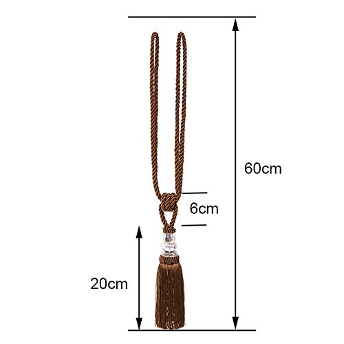 image for Fenghuangwu Tassel Curtain Tiebacks Handmade Curtain Tie Backs, Elegan