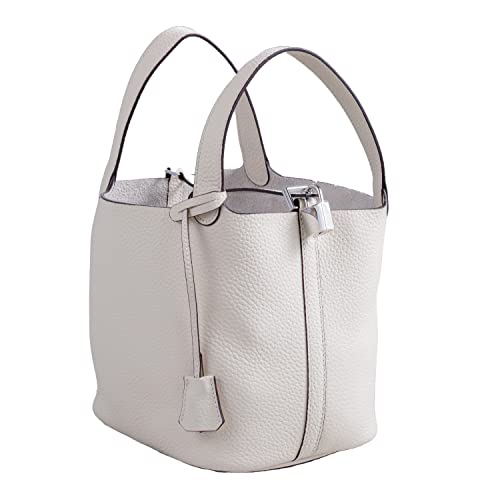 [イマイバッグ] RENNES 本革 キューブ型 ハンドバッグ Sサイズ カデナ クロシェット 大人 レディース RENNES-S アイボリー