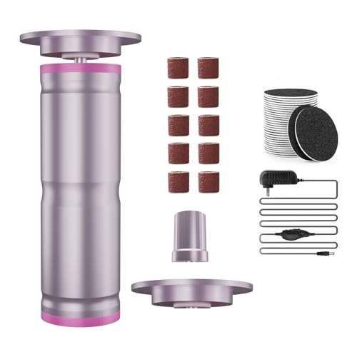 Râpe électrique pour callosités, vitesse réglable, 850 tr/min, avec disques abrasifs - Outils de pédicure professionnels pour callosités et peaux mortes