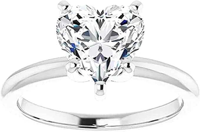 2 ct Heart Shape Moissanite 10K 14K 18K Solid Gold Moissanite Diamond Ring 925 Sterling Silver Solitaire Engagement,Wedding, Valentines day rind Gift for Her