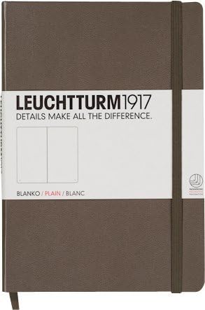 LEUCHTTURM1917 (333915) Notebook Pocket (A6), Hardcover, 187 Numbered Page, Dotted, Black