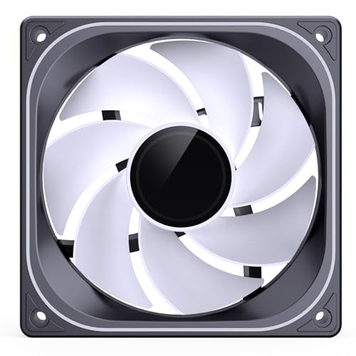 Image of JONSBO ZB-120BR (Reverse) PC Case Fan, Reverse Blade Silent Computer Fan with Axis & 4-Sides Infinity Mirror Fan 2400RPM, PWM Integrated M&F Head,3Pin ARGB, 28MM Thick,Black