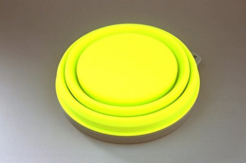 Collapsible Prep/Storage Bowls with Lids - Set of 3 Collapsible Silicone Bowl for Camping - Food-grade & Space-Saving (Set of 3 size, Light Green)