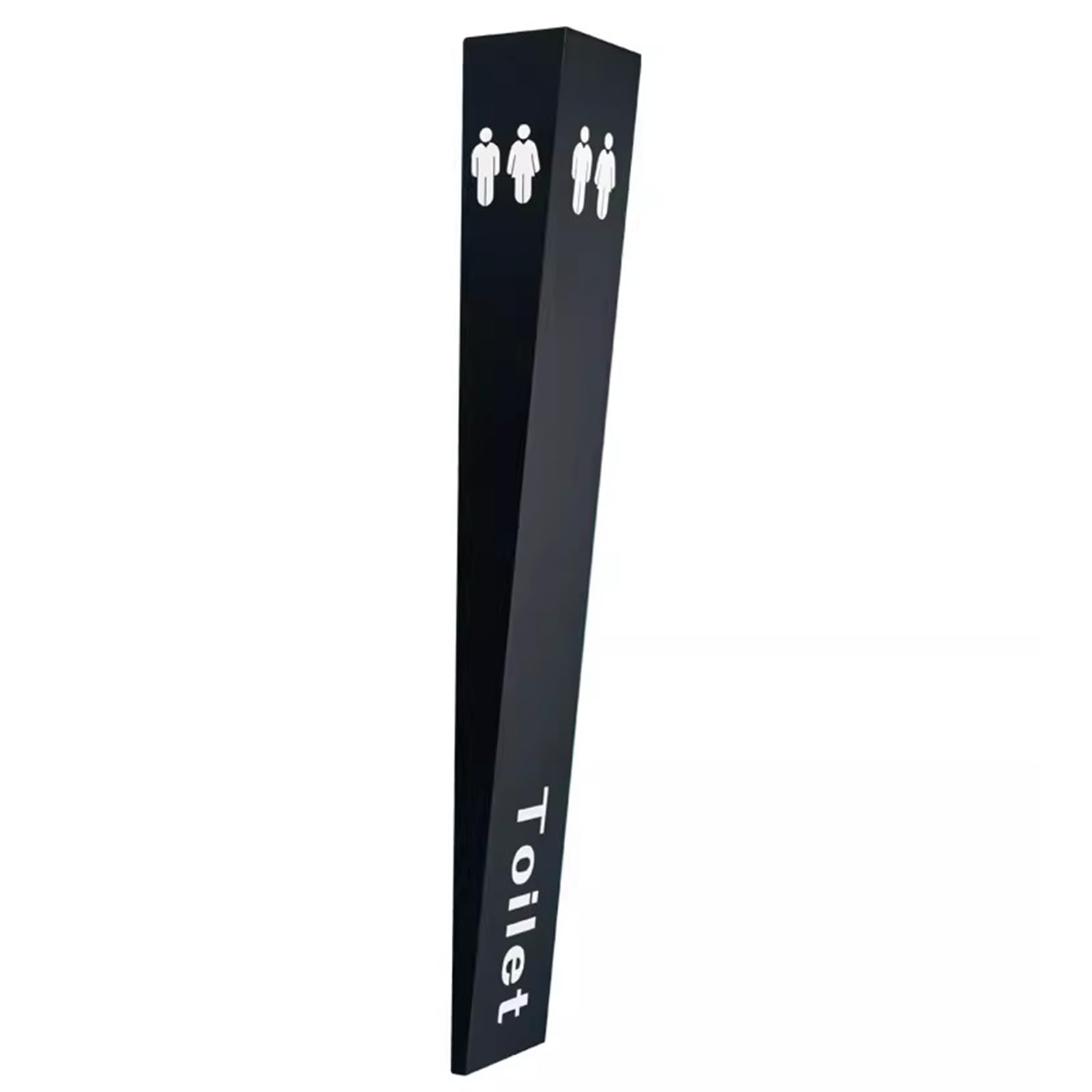 vrfvsdasAAS LED restroom sign, Wall Hanging Restroom Sign, Stainless Steel Toilet Signs,for Business or Office and Restaurants, 60x9cm