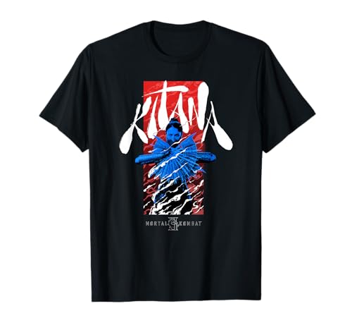 Mortal Kombat 2 Kitana with Blade Fans Retro Portrait T-Shirt