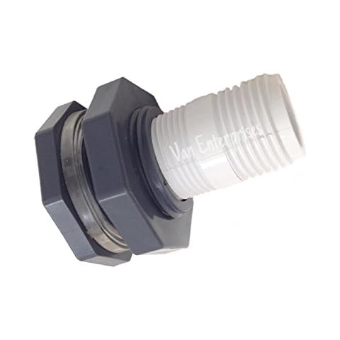 Van Enterprises 3/4" Bulkhead Fitting with Garden Hose Adapter Kit for Rain Barrels, Aquariums, Water Tanks, Tubs, Ponds Cover