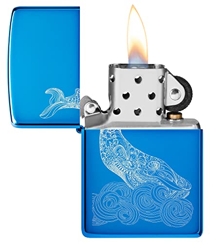 Zippo encendedor de bolsillo azul pulido miniatura 3
