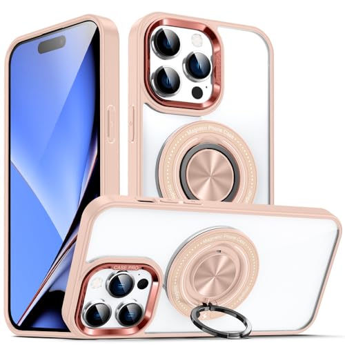 iPhone 15 14 13 12 Pro Max étui acrylique transparent magnétique rose antichoc
