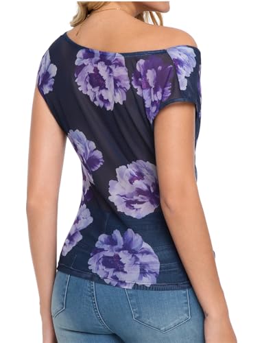 GERT COREL Women's Cowl Neck Sleeveless Top 2026 Sleeveless Ruched Floral Printed Shirts Summer Tank Tops - image 6