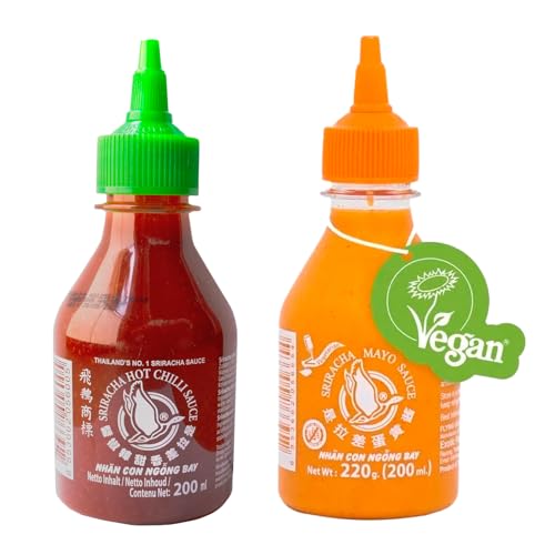 TLT FOODS - PACK Flying Goose Sriracha Hot Chilli Sauce 200mL + Sriracha Mayo Sauce 200mL