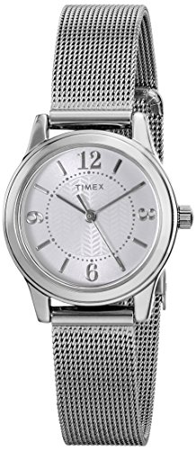 Timex Women's T2P457 Casey Dress Silver-Tone Stainless Steel Mesh Bracelet Watch
