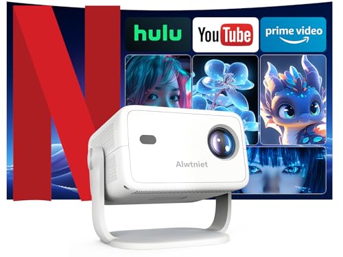 Android 13 Beamer 4K, 400 ANSI Smart Beamer mit WLAN und Bluetooth, Autofokus Auto Keystone Mini...
