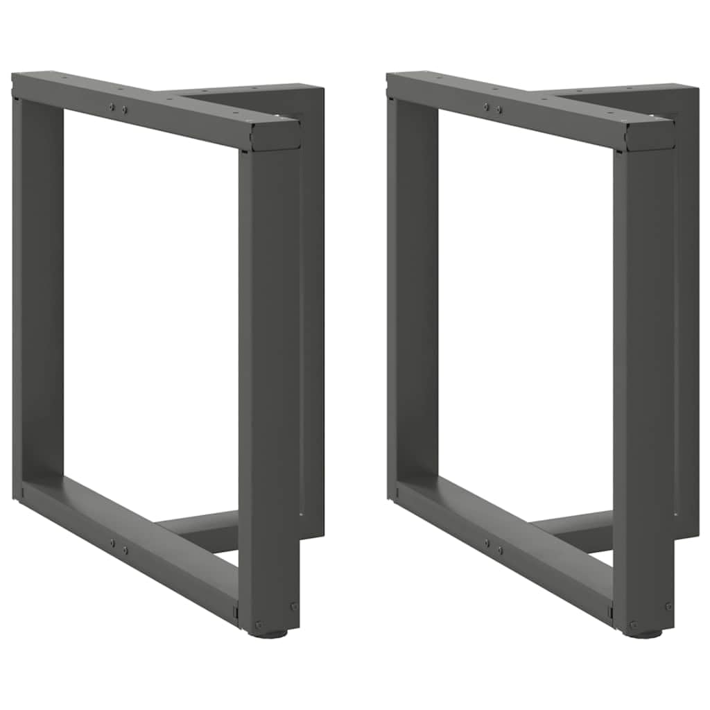 vidaXL Dining Table Legs T-Shaped 2 pcs Anthracite 70x35x(72-73) cm Steel — image 1