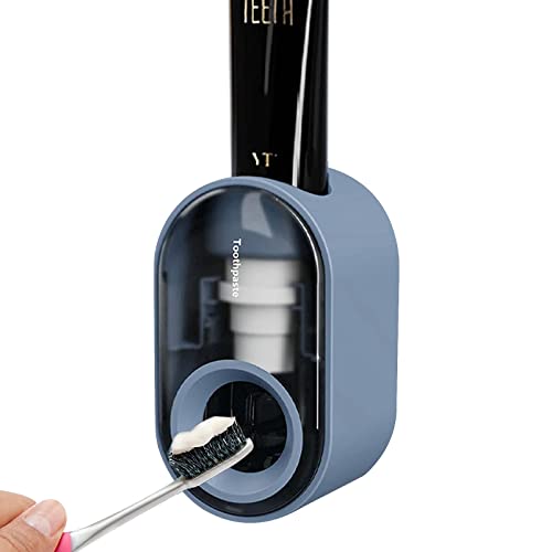 Automatischer Zahnpastaspender, An Der Wand Montierter Neuer Automatischer Zahnpastaquetscher FüR Kinder Und Erwachsene - Upgrade Der 3. Generation, Hygienischer, SchöNes BadezimmerzubehöR (Blau) Cover